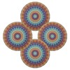 Kigai Mandala Round Placemats Set of 4, Non-Slip Table Mats