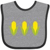 inktastic Corn Lover Baby Bib Heather and Black 357ac