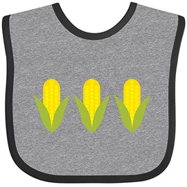 inktastic Corn Lover Baby Bib Heather and Black 357ac