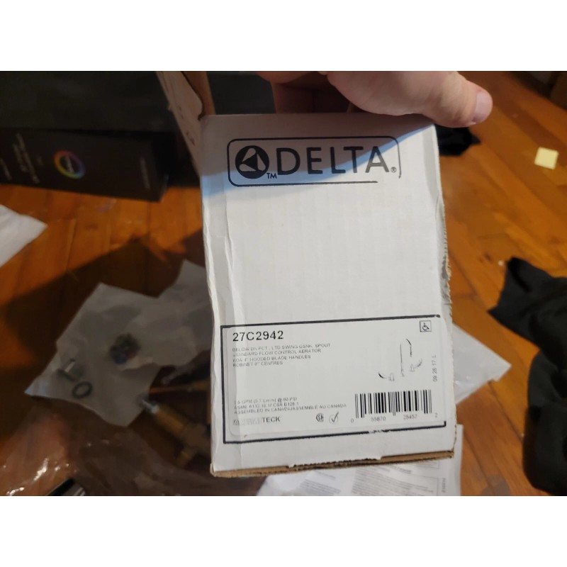 Delta 27C2942 Double Handle 1.5GPM Ceramic Disc Below Deckmount -