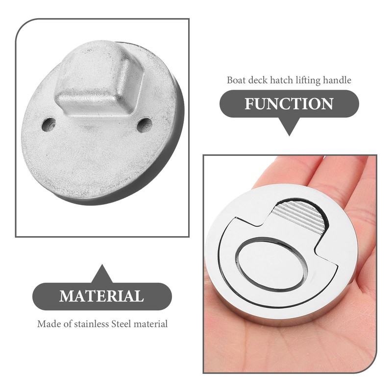 HANABASS Boat Hatch Handle Flush Ring Loft Hatch Lock Boat