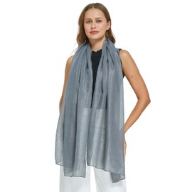 PANTONIGHT Women's Fashion Scarf Sparkling Evening Shawl Lightweight Wedding Shawl Head Scarf and Wraps for Party (2709)