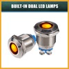 Partuto 5 Pcs LED Indicator Light 12mm 12V AC DC