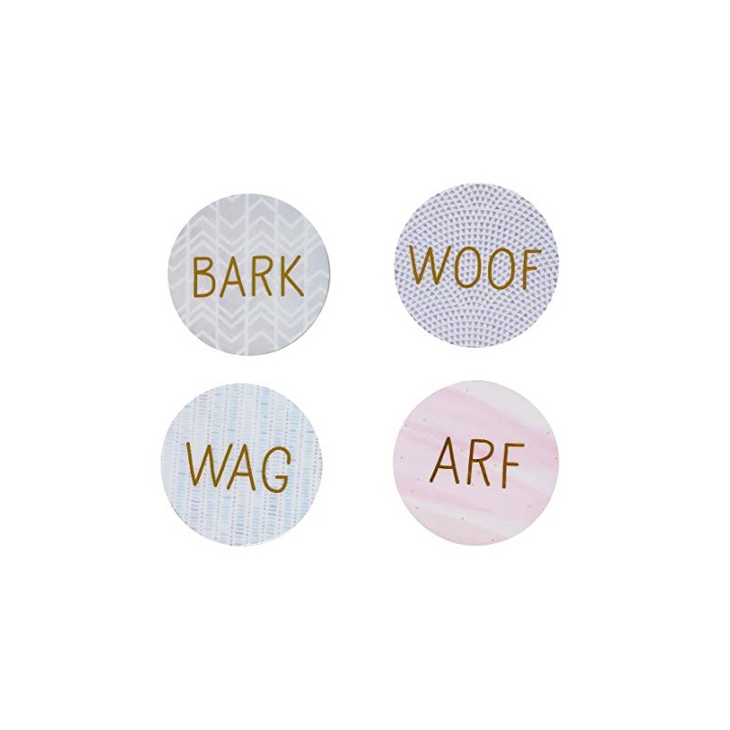 Pearhead Dog Themed Coaster Set, Dog Themed Home and Kitchen
