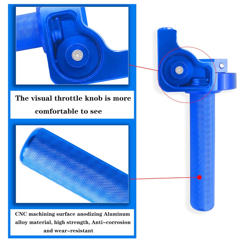 Throttle Grip Motorcycle 22mm CNC Aluminum Quick Twister with Throttle