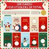 Tenceur 200 Pcs Christmas Scratch off Cards Christmas Party Scratch