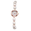 Women's Pearl Bracelet Square Watch Cute: Analog Display Waterproof Fashionable