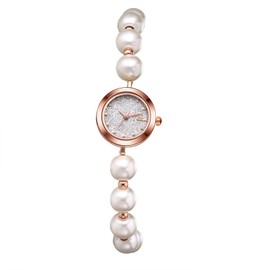 Women's Pearl Bracelet Square Watch Cute: Analog Display Waterproof Fashionable Pearl Bangle Watch Fashion Watch Women's Accessories - Birthday Anniversary Christmas Valentine's Day Gift for Her