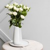 D'vine Dev 8 Inch White Elegant Oval Ceramic Vase for
