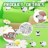 Invalidism 50 PCS Mini Resin Sheep Statue, Mini White Sheep