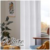 HOMIDATE White Curtain,84 inch Long White Curtains,Cotton Curtains Set of