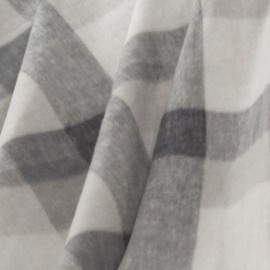 Dreamscene Winter Check Fleece Blanket Super Soft Warm Cosy Sofa Bed Picnic Garden Throw Over, Plaid Tartan Grey White - 120 x 150cm