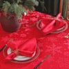 Honellaty Christmas Red Napkins, Jacquard Heavy Weight and Wrinkle Resistant