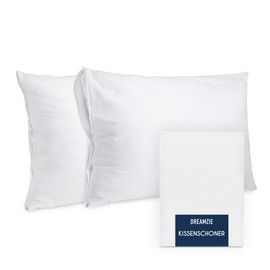 Dreamzie Cushion Protector 60 x 60 cm – Set of 2 – Cushion Cover Waterproof and Oeko-Tex – Pillow Protective Cover Sweating with Zip