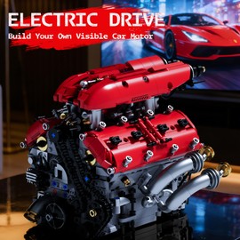 DOLIVE V8 Engine Model Kits that Runs, 1370PCS 8-Cylinder Engine Set with Battery & Motor, STEM Engineering Toys for Kids Adults, Mechanical Enthusiasts
