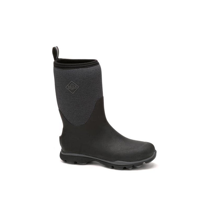 Muck Boot mens Arctic Excursion Mid Snow Boot, Black/Grey, 10-10.5