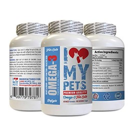 I LOVE MY PETS LLC Omega 3 Cats - Omega 3 Fatty ACIDS for Cats - Best Health Option - Premium - Cats Joint Health - 180 Softgels (1 Bottle)
