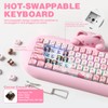 YUNZII C68 Wireless Mechanical Keyboard,65% Gaming Keyboard Hot Swap,Triple Mode