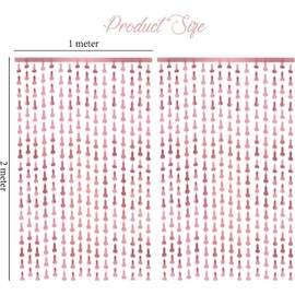 Xugoox Bachelorette Party Decorations, 3 Pcs Bachelorette Party Supplies with Rose Gold Banner and Tassel Foil Curtains for Bridal Shower Hen Parties Photo Props