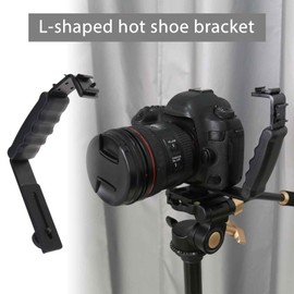 eMagTech Camera Flash L-Bracket 1/4" Tripod Adapter Quick Release Plate Stand Holder for Gimbal Stabilizers SLR Cameras Video Lamps Microphones Monitors Tripods