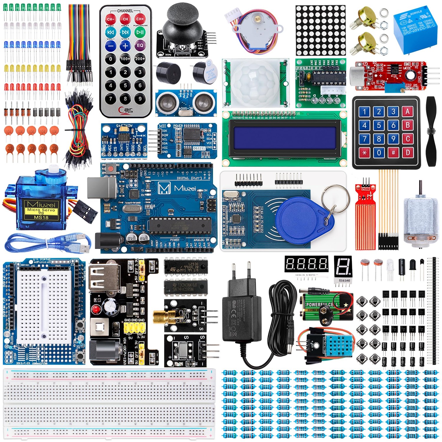 Starter Kit for Arduino Electronic Set Miuzei Full Version Kit Electric ...