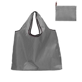 Formemory Eco Bag, Shopping Bag, Eco Bag, Foldable, Convenience Store, Registry, Eco Bag, Stylish, Shopping Bag, Handbag, Shoulder Bag, Large Capacity, Durable, Storage, Compact, Washed, white black