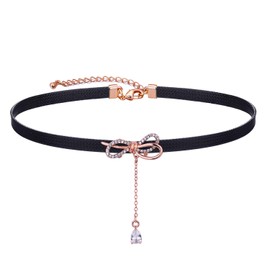 Yonhon Black Bow Choker Necklace for Women