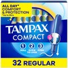 Tampax Compact Pearl Tampons for Women, with LeakGuard Braid &