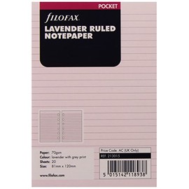 Filofax Pocket Lavender Ruled Notepaper