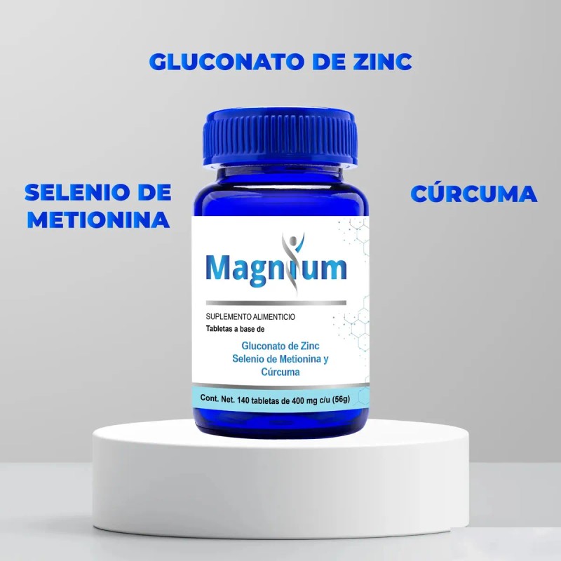 Suplemento Nutricional Magnium Selenio Cúrcuma Zinc Tabletas