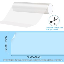 Cat Anti Scratch Tape (30cm x 5m) Transparent Anti Scratch Furniture Protector, Wear and Scratch Resistant Cat Scratch Deterrent Sticky Paws Tape for Carpet, Sofa, Couch, Door