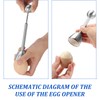 Eierschalensollbruchstellenverursacher & Eigelbtrenner Set, Edelstahl Eieröffner und Eiertrenner, Hergestellt aus