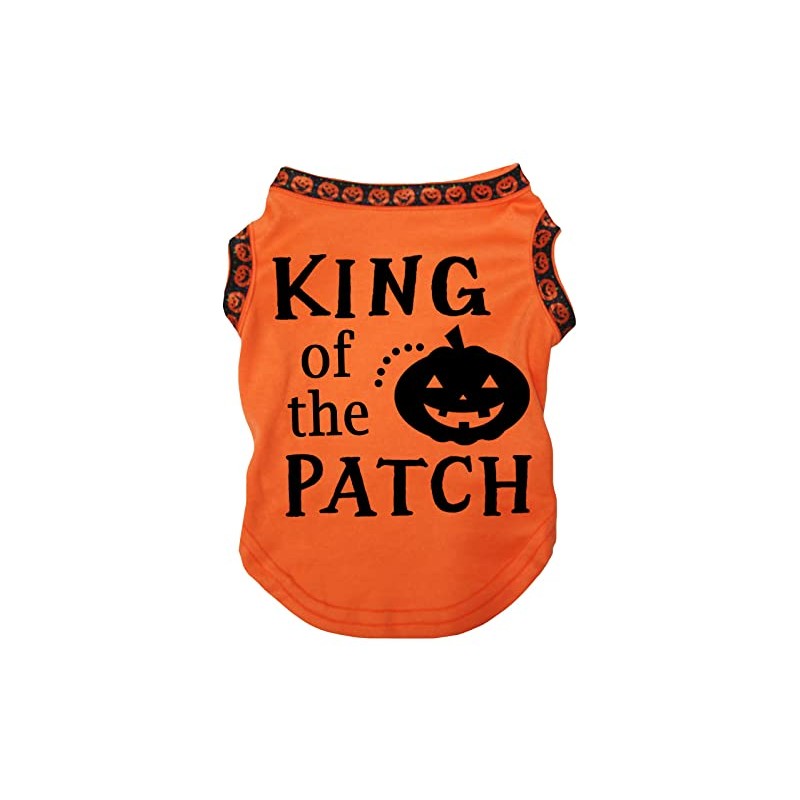 Petitebelle King Pumpkin Of The Patch Puppy Dog Shirt (Orange/Pumpkin