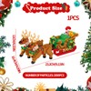 Micro Cartoon Building Blocks Set, Reindeer Sleigh, Christmas Building Toys,