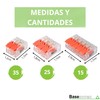 BASECONEX Pack of 75 Cable Connectors with Lever Coupling 2/3/5