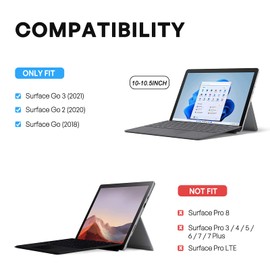 ProCase Shockproof Case for Surface Go 3 10.5 Inch (2021), Surface Go 2 (2020) and Surface Go (2018) 10 Inch Tablet, Robust Protective Case Heavy Duty Case with Pen Holder Grip - Navy