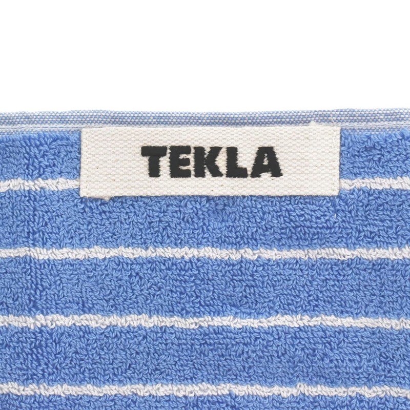 TECLA TERRY TOWELS SRIPED Face Towel, Blue, Clear Blue Stripes