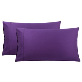 PiccoCasa Grape Pillow Cases Standard Size Set of 2, Super Soft Bed Pillow Covers with Zipper Closure, Hotel Bedroom 100% Cotton Pillow Covers 20"x26"