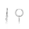 Limerencia Titanium Hoop Earrings with Pendant, G23 Medical Hypoallergenic Hanging