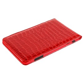 Laroal Golf-Scorecard-Halter mit Bleistift-Scorecard aus Leder, Yardage-Buch aus Leder zur Scorecard-Aufbewahrung für Golfer (rot)