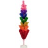 Lee Display 48in Rainbow Layered Tinsel Christmas Tree, 4 Foot