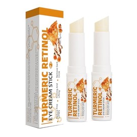 Grospe 2 Barras De Ojos Con Cúrcuma Y Retinol, Bálsamo Hidratante Para Ojeras Y Arrugas, Resultados Visibles En 3-4 Semanas, Antiedad Para La Zona De 