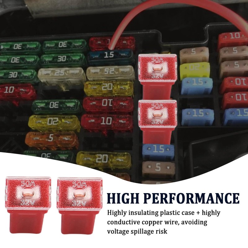 10PCS Car Fuse Kit,Tall Car Fuses Assortment Kit Including 20A/30A/40A/50A/60A