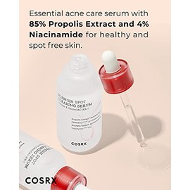 COSRX AC Collection - Suero limpiador de manchas, 40 ml, centella, niacinamida, suero EGF, sin pruebas en animales, sin parabenos