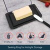 KITCHENDAO Airtight Flip-Top Butter Dish with Lid and Knife Spreader