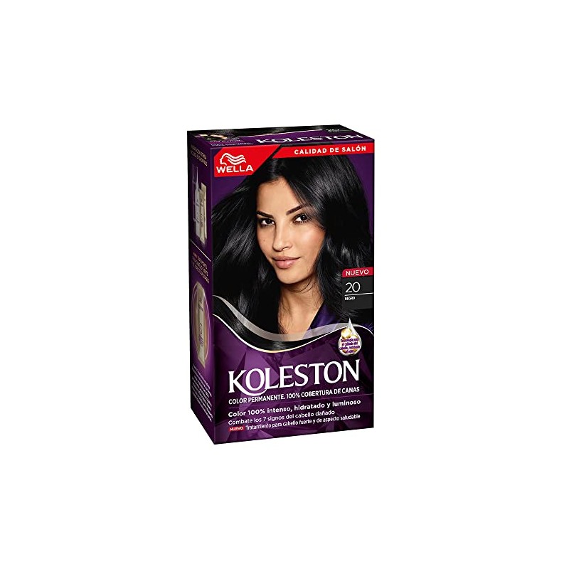 Koleston Tinte Permanente 20 Negro, 70 ml - Paquete de