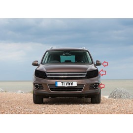 Bling Lights Brand Tinted Protective Headlight Film Covers Compatible for 2012-2016 Volkswagen Tiguan