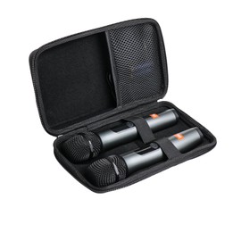 inDomit Hard Carrying Case Compatible with JBL Wireless Two Microphone System,Storage JBL Mic, Receiver, Adapter, AA Batteries-Black (Box Only)