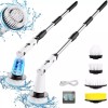 Swtroom Electric Spin Scrubber with Adjustable Handle Dual Speed Powerful