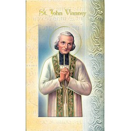 William J. Hirten Deluxe Catholic Holy Card with Traditional Prayers (Saint John Mary Vianney)